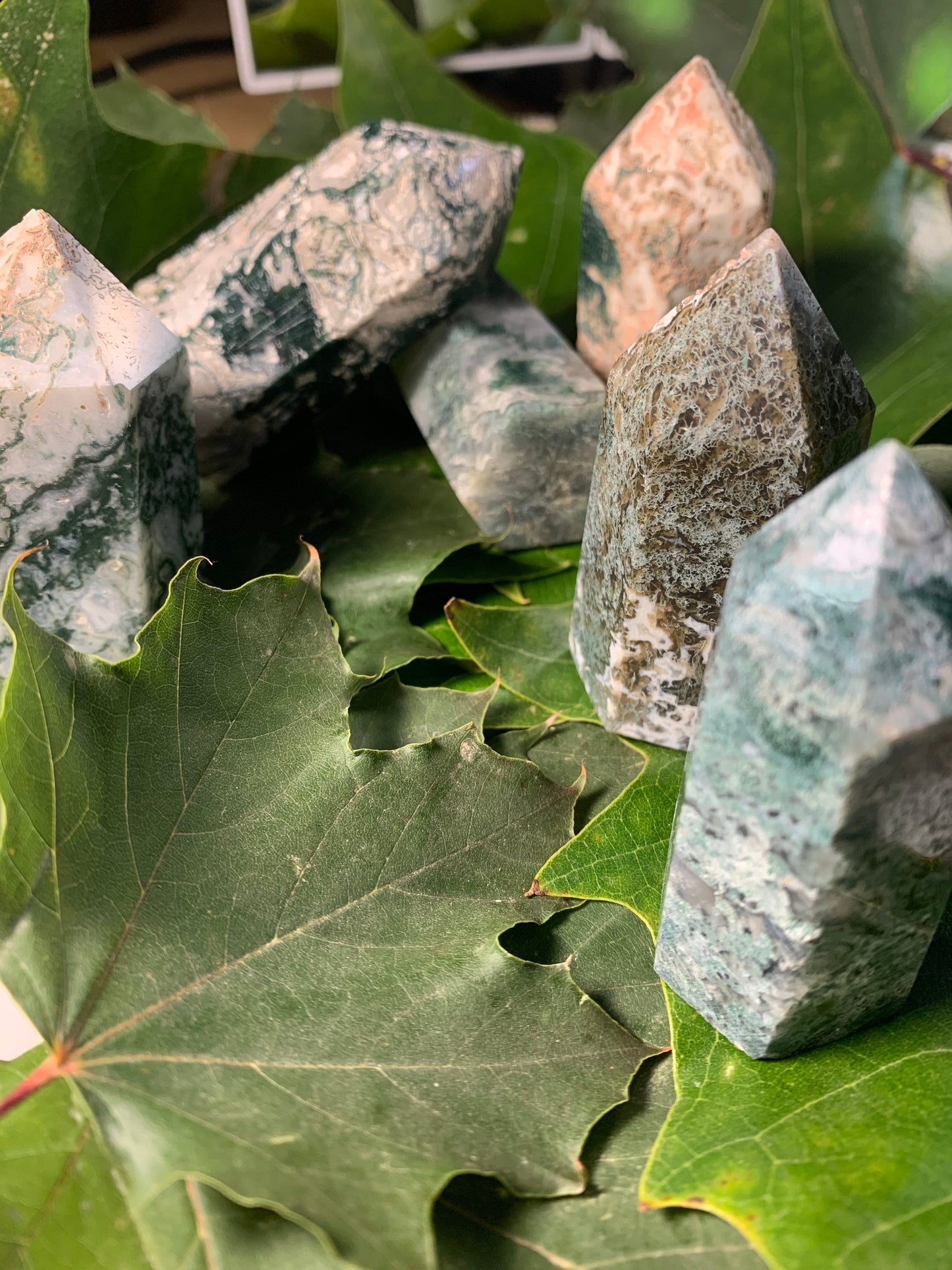 Tree Agate Obelisk, Polished (Approx. 2 1/4” - 3 3/4”) Polished Stone 0886