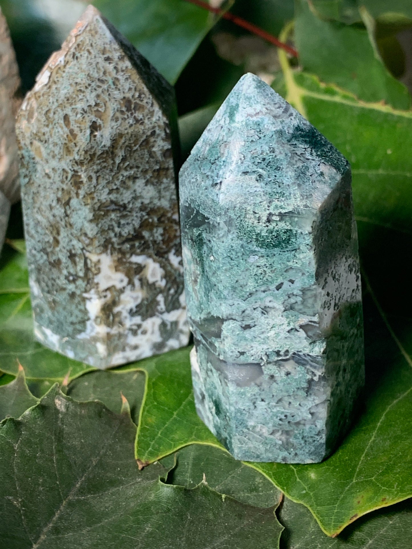 Tree Agate Obelisk, Polished (Approx. 2 1/4” - 3 3/4”) Polished Stone 0886