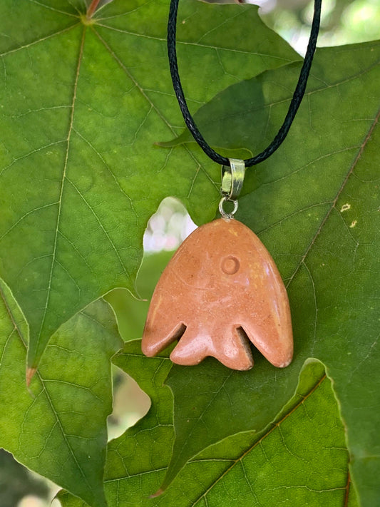 Orange Jasper Fish Necklace. Creativity, Stability NCK-0009