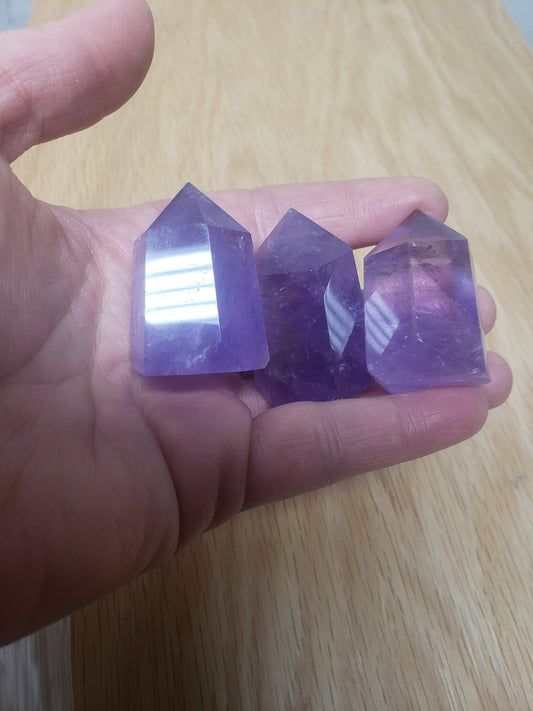 Amethyst Obelisk, One Crystal (Approx 1 1/2 - 1 3/4") 0897 Purple Amethyst Point, Supply for Crystal Grid, Home Decor