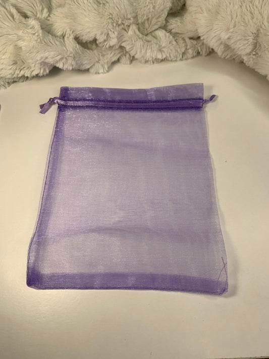 Lavender Organza drawstring Bag (Approx. 5" x 7 1/2") BAG-0009