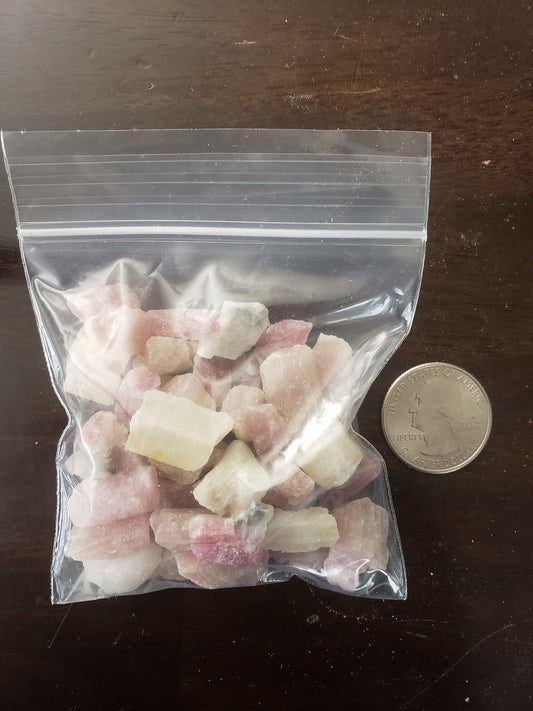 Pink Tourmaline Raw Wholesale Lot (3 oz) LOT-0008