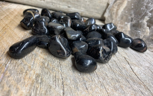 Black Onyx Tumbled Stone BIN-1407 Approx. 5/8”- 7/8” Shop Wholesale Crystals