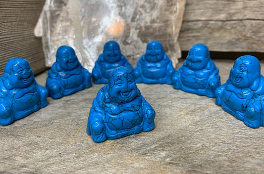 Blue Howlite Happy Buddha 0183