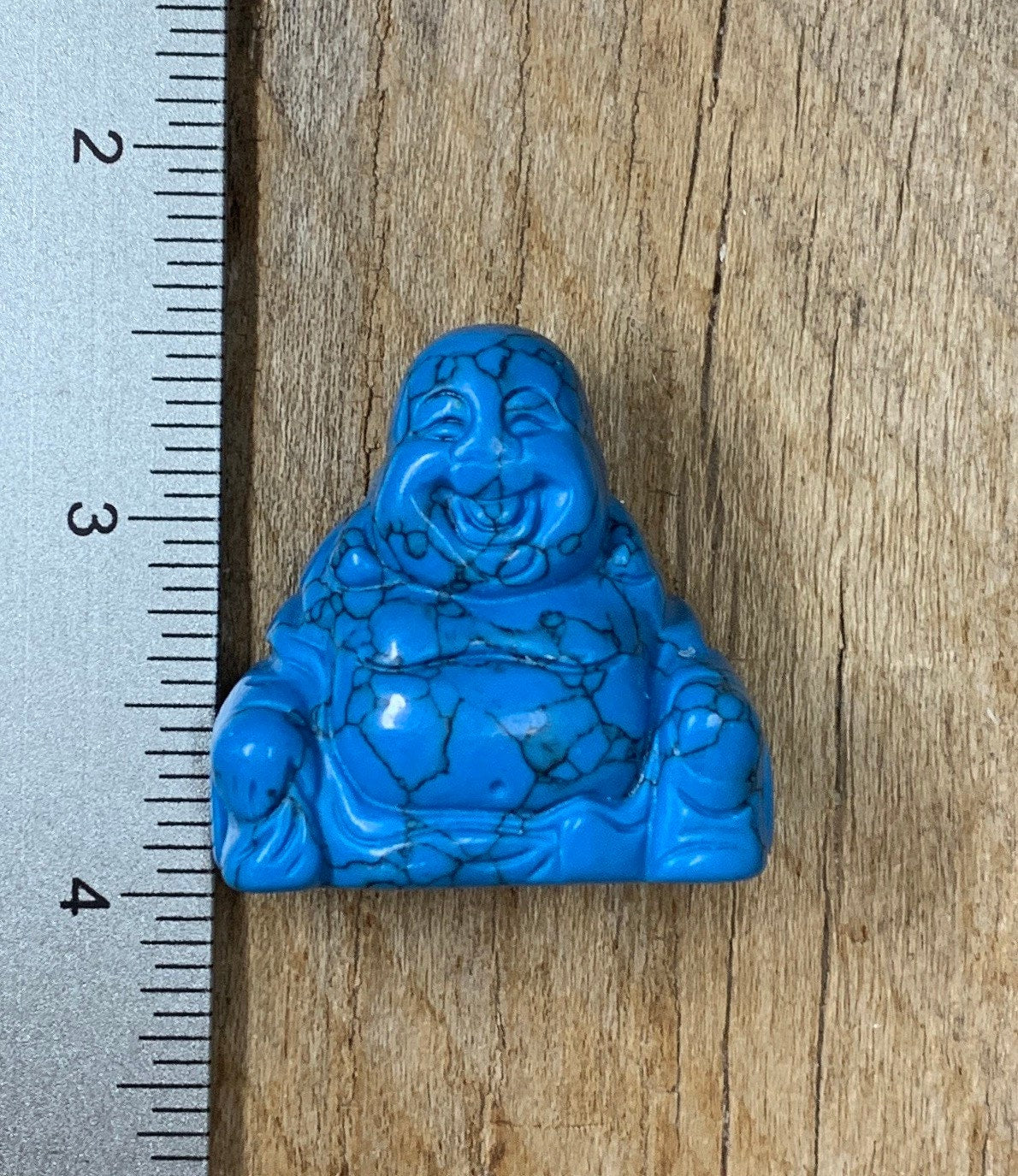 Blue Howlite Happy Buddha 0183