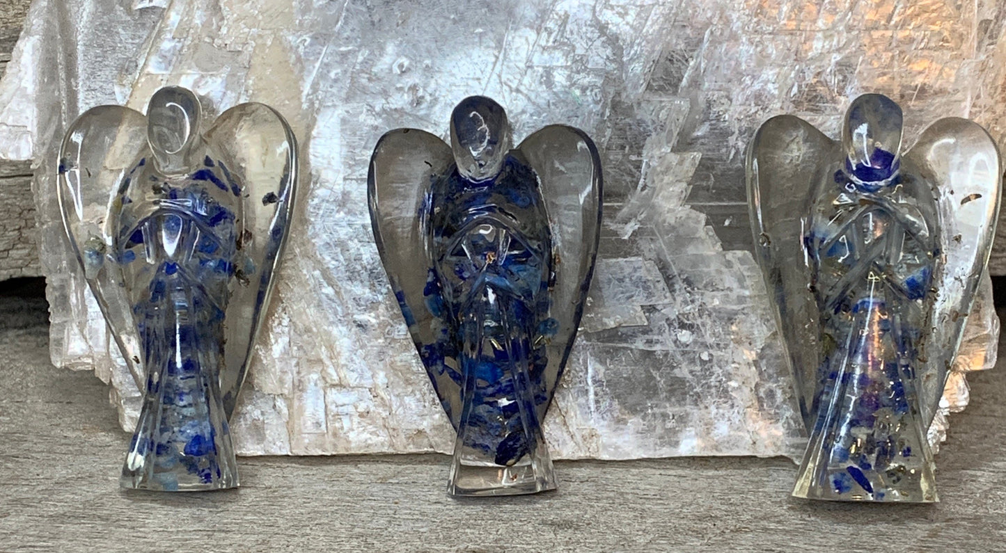 Lapis Lazuli Organite Figurine 0107 (Crystals Imbedded in Resin)