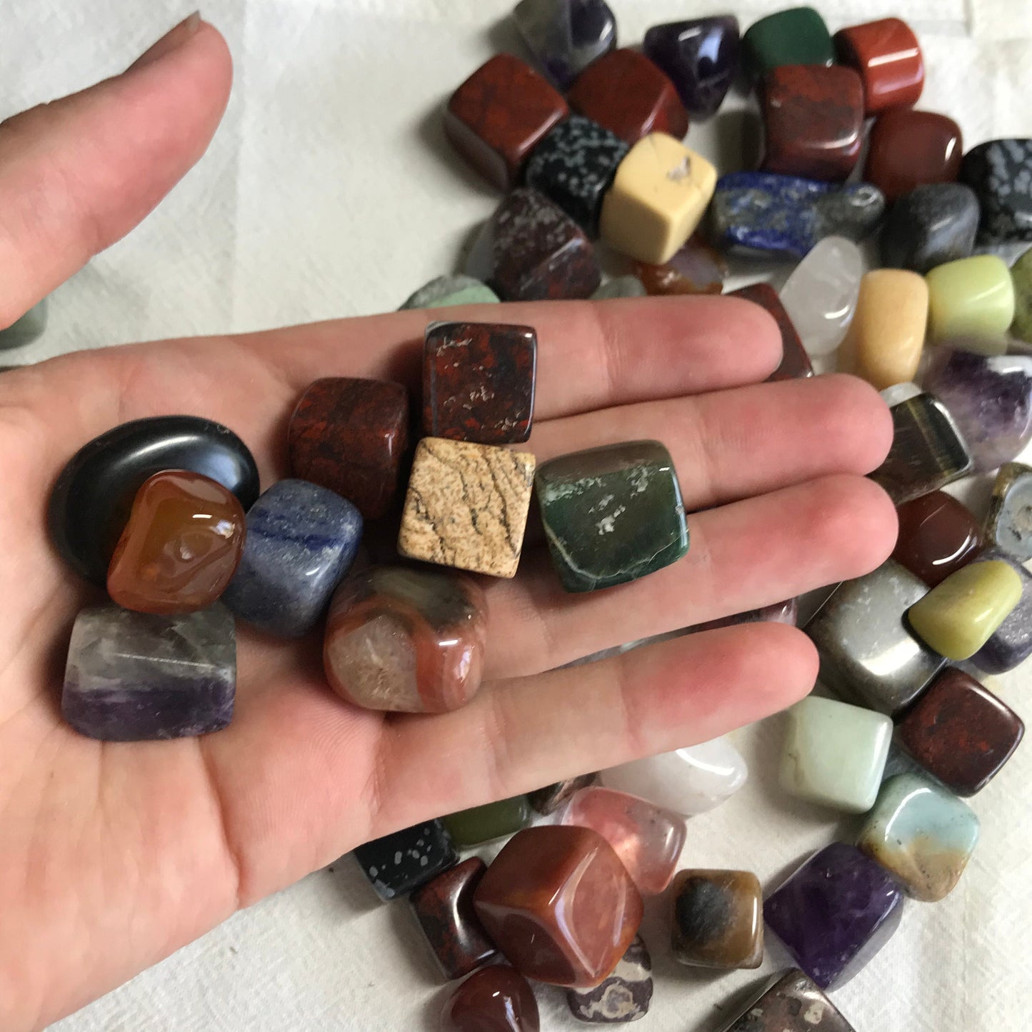 Surprise Stone from Assorted Mix of Polished Stones, One Stone (Approx 1/2" - 1" long) Wire Wrapping or Crystal Grid Supply BIN-1460