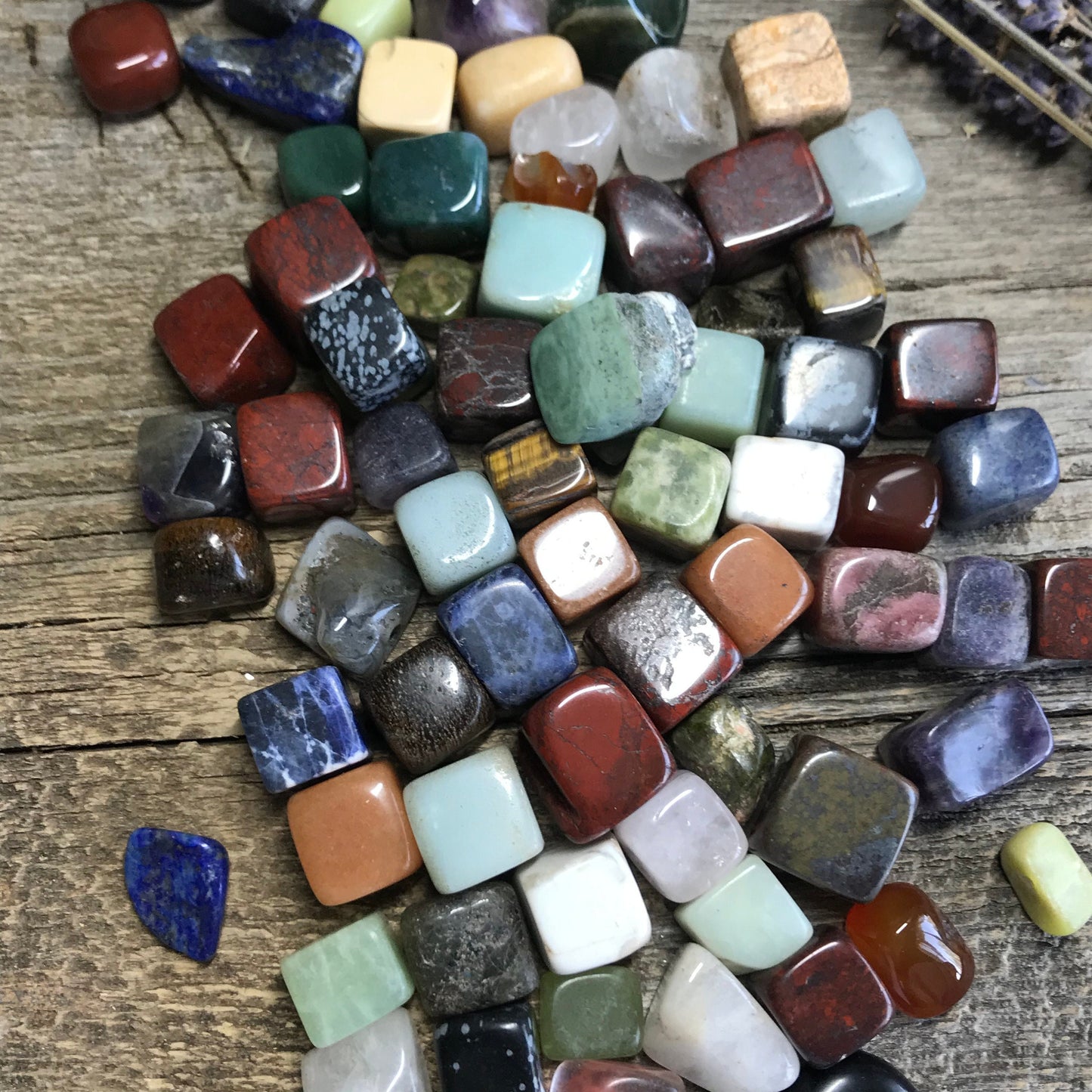 Surprise Stone from Assorted Mix of Polished Stones, One Stone (Approx 1/2" - 1" long) Wire Wrapping or Crystal Grid Supply BIN-1460