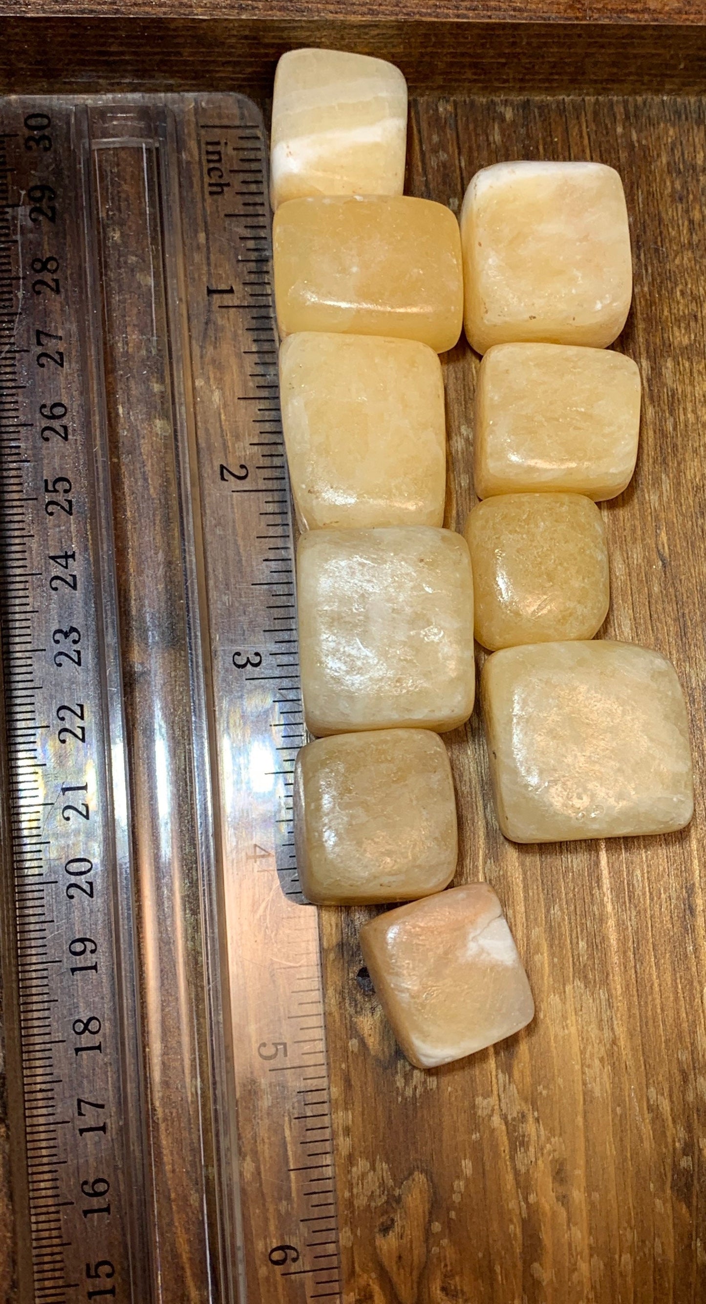 Orange Calcite (Approx. 3/4" - 1") BIN-1399 Helps you to see the double meaning. Powerful energy amplifier and cleanser.