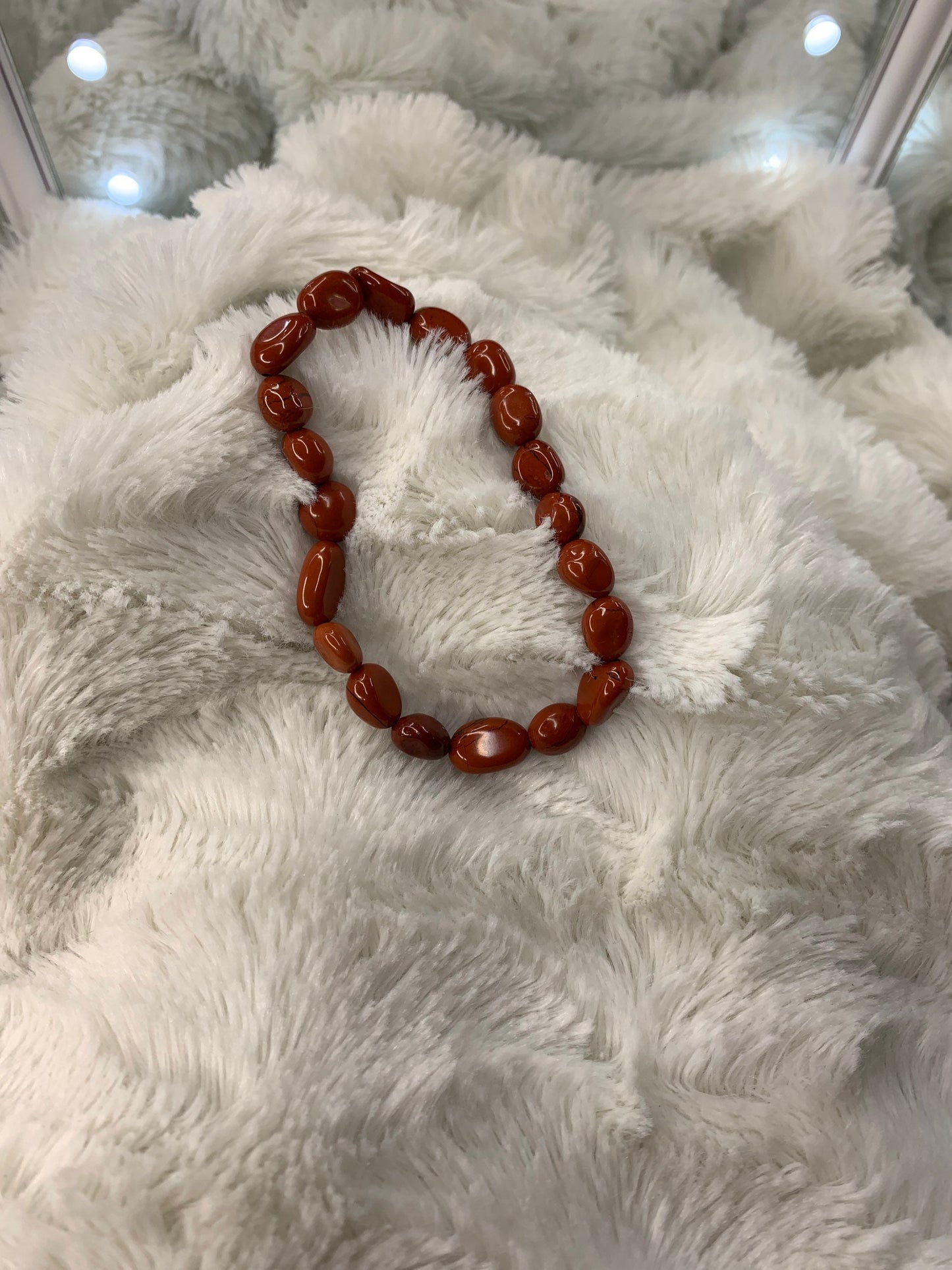 Red Jasper Pebble Bracelet BRC-0022