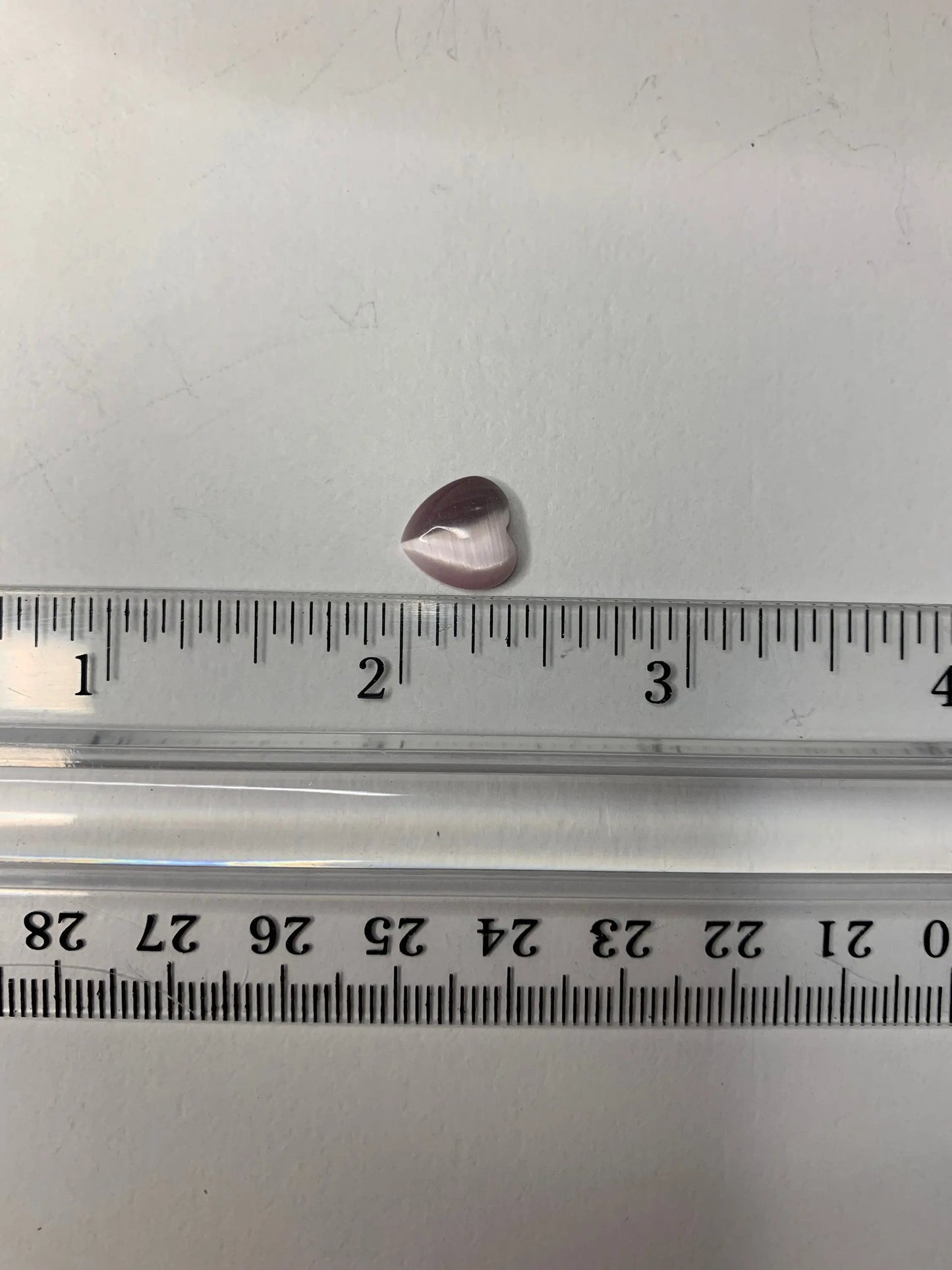 Purple Cat's Eye Heart, Polished (Approx .4")  Polished Stone for Crystal Grid or Craft Supply 0160 Shop Wholesale Crystals