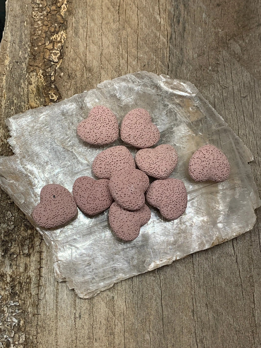 Lava Heart Pink (Approx. 1") 0508 Shop Wholesale Crystals