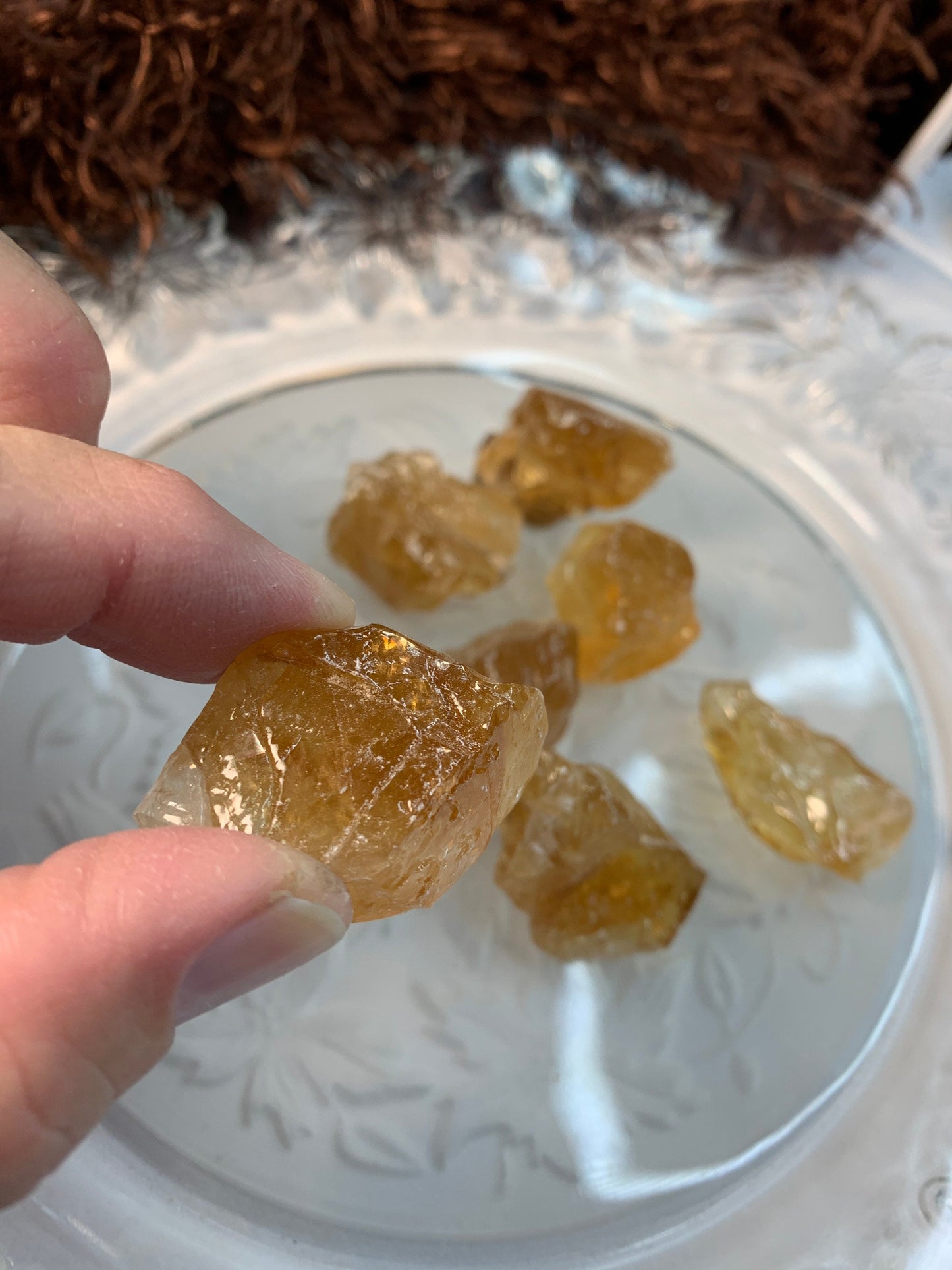 Honey Calcite, (1 1/8" - 1 1/2")  Raw Stone, Solar Plexus Chakra, Powerful Healing Stone 1263