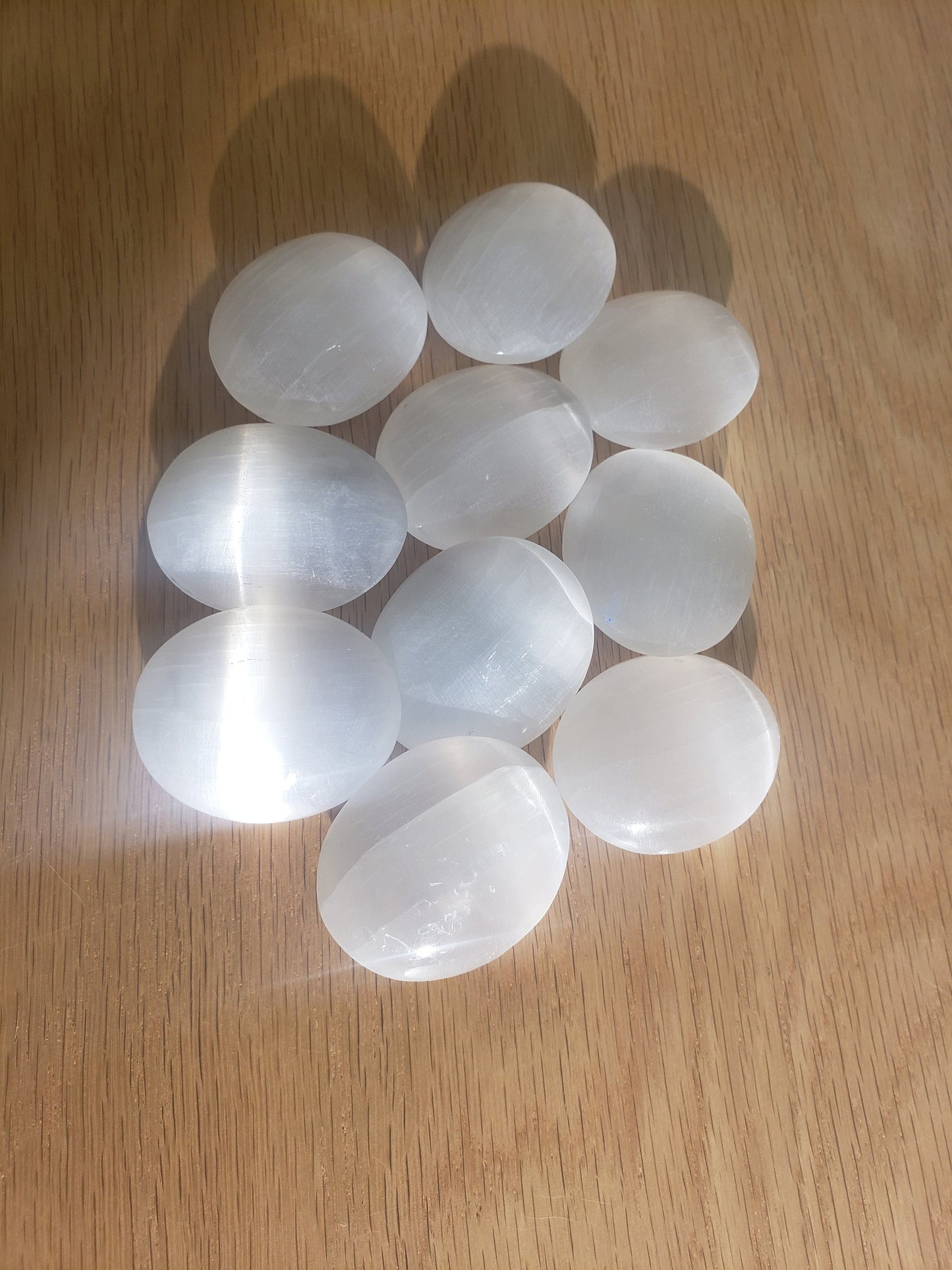 Selenite Palm Stone (Approx. 1 3/4" x 1 1/2"each) G-0019