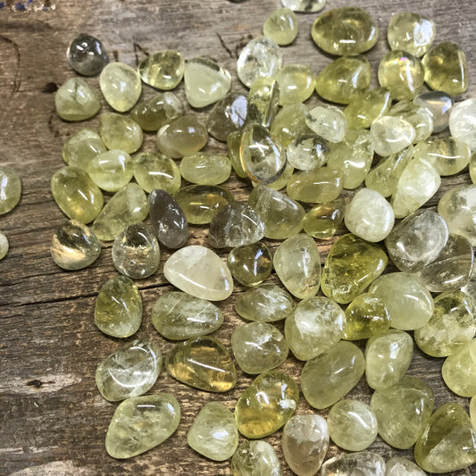 Citrine, Polished Tumbled Crystal (Approx. 5/8" -3/4") Yellow Stone, for Wire Wrapping or Crystal Grid Supply 0721