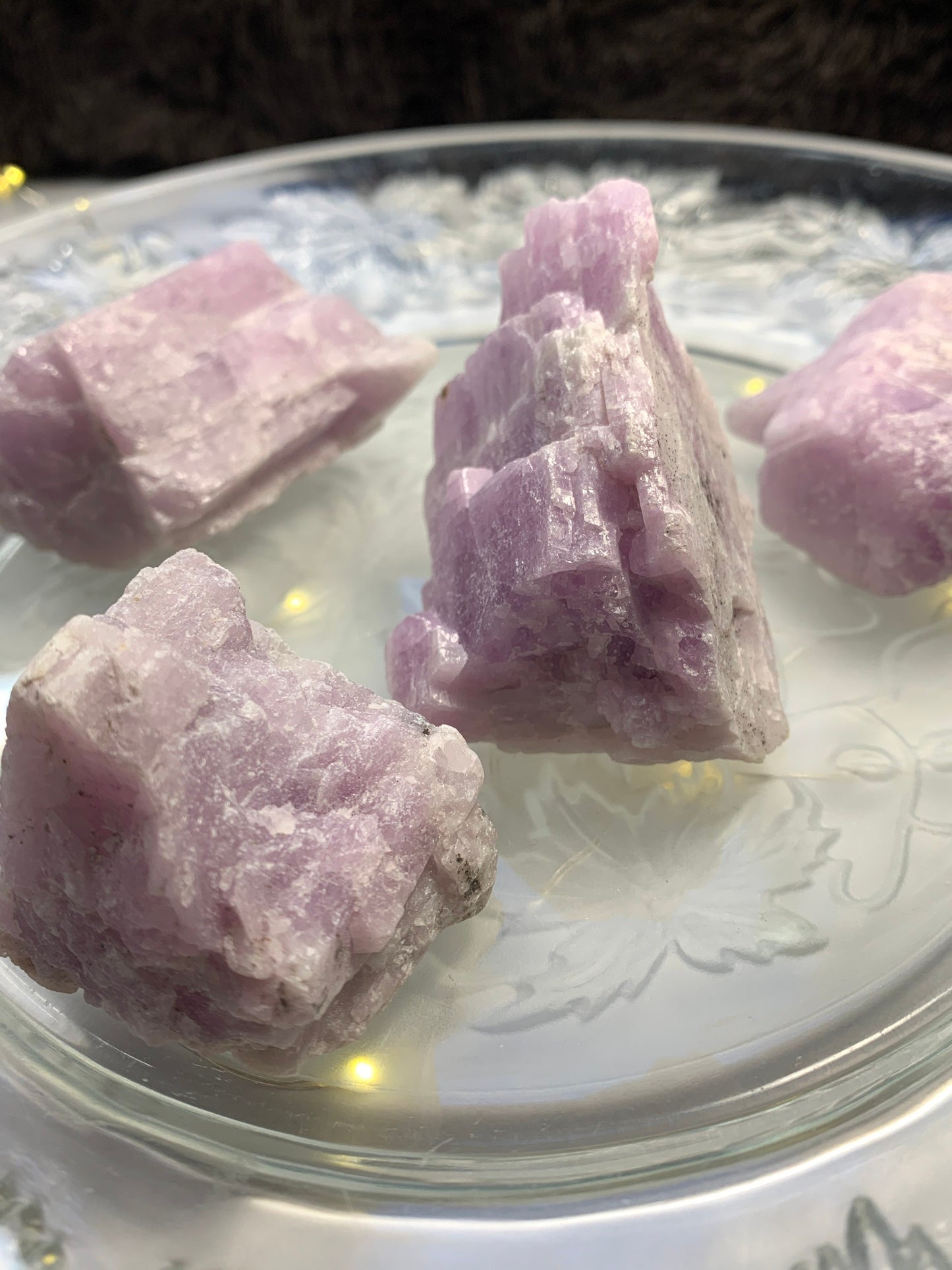 Kunzite (large 1 3/4" - 3") Raw stone. Heart Healing. 1274