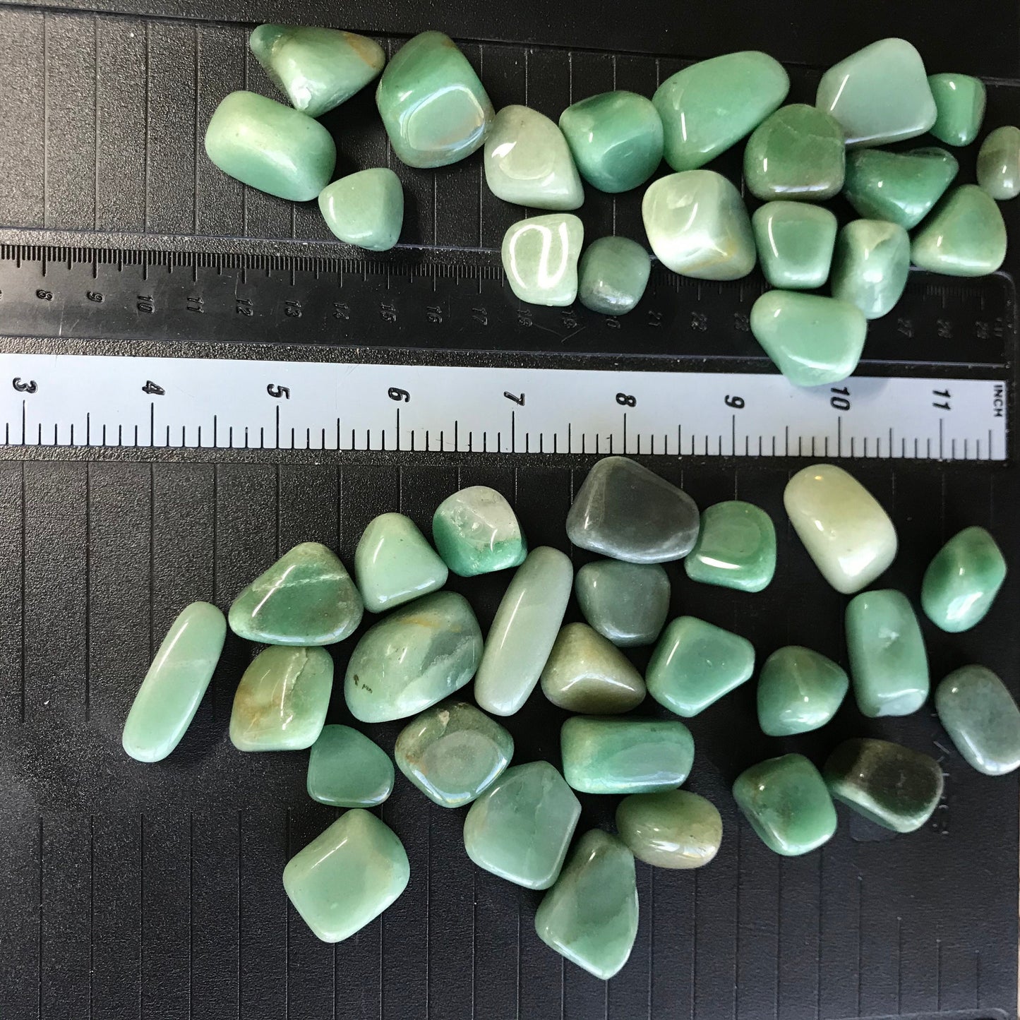 Polished Green Aventurine, Tumbled Stone (Approx. 3/4" - 1 1/4" long) for Wire Wrapping or Crystal Grid Supply 1448