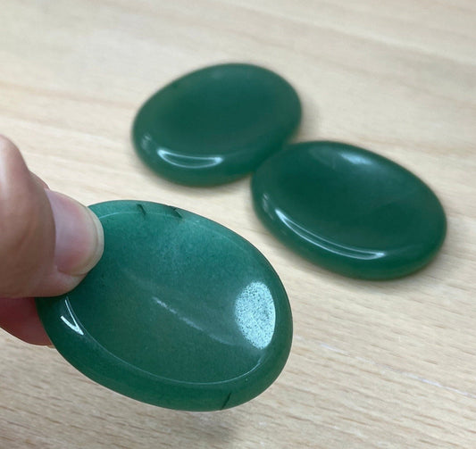 Green Aventurine Worry Stone 1380 Approx. 1 3/8”- 1 3/4”