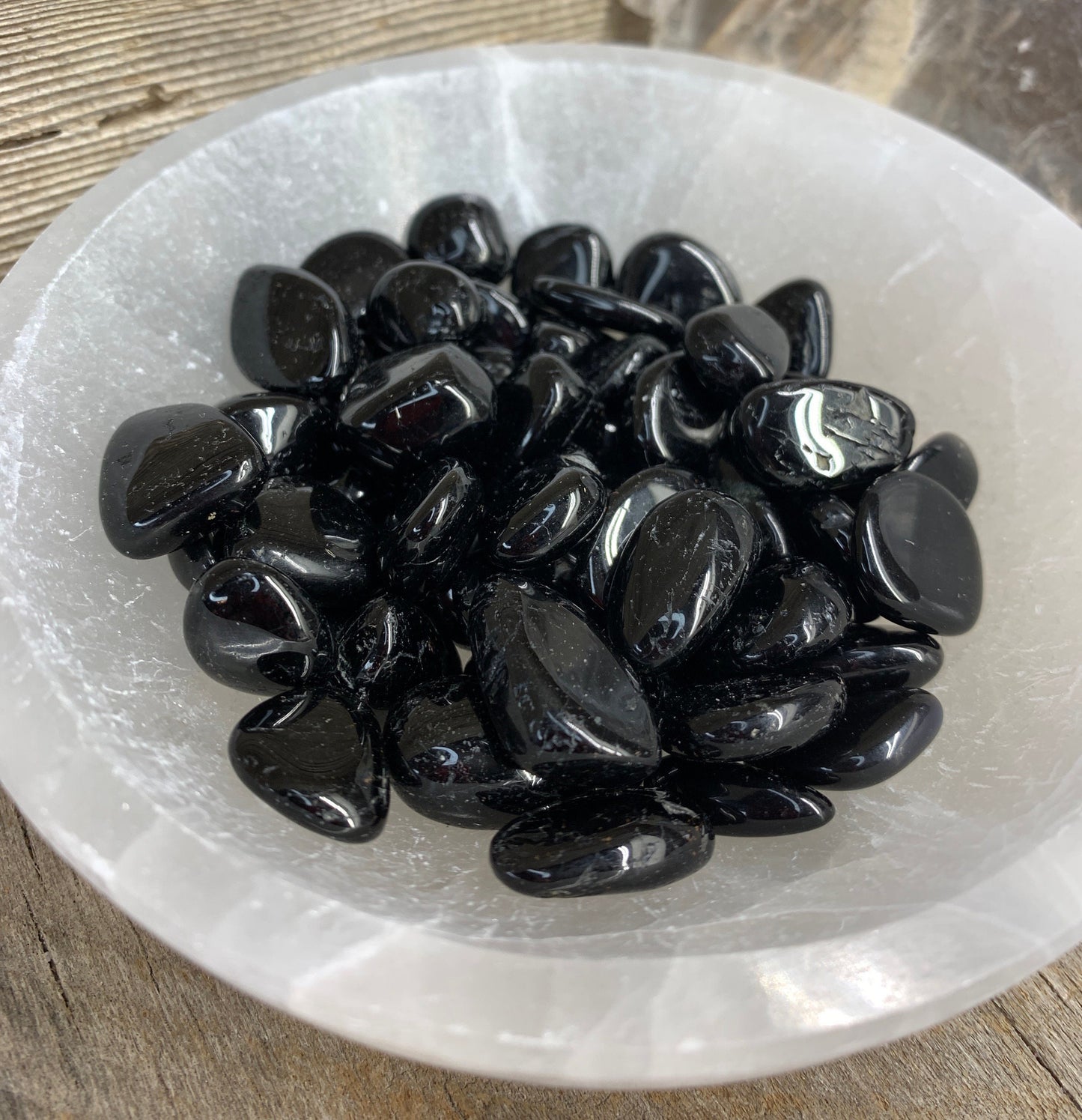 Black Tourmaline Tumbled Stone (Approx. 1/2" - 3/4") BIN-1446