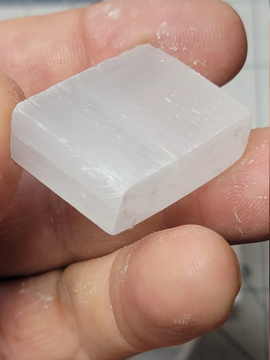 Selenite Small Charging Plate, Smooth Chunk, Polished (Approx. 1 1/2") for Crown Chakra, Stone of the Moon Goddess G-0021 - Shop Wholesale Crystals