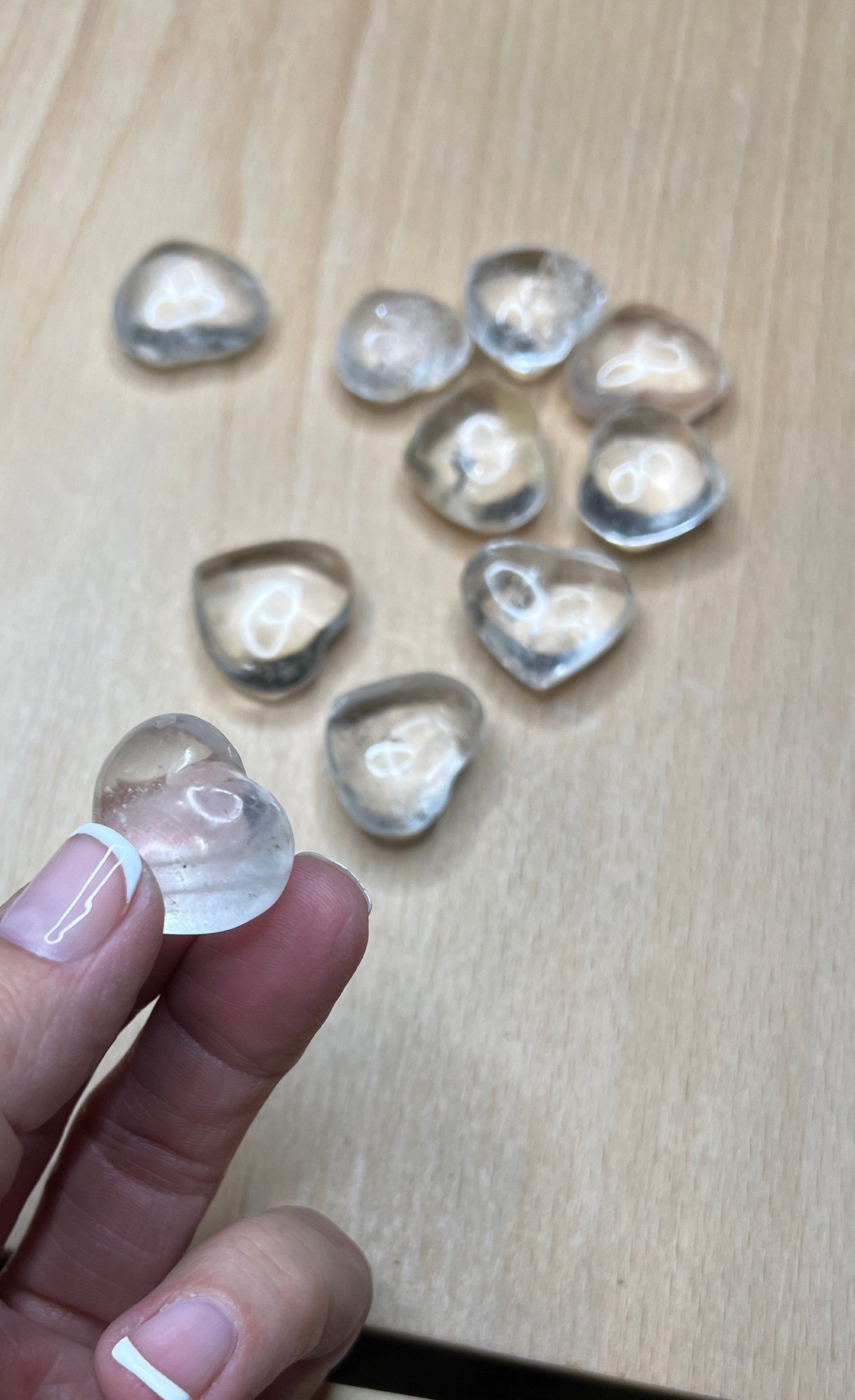 Clear Quartz Puffy Heart 0527 (Approx. 7/8” - 1 1/8”)