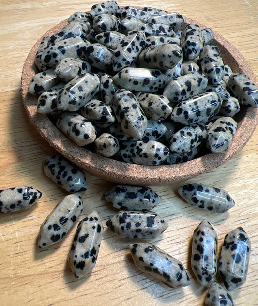 Dalmatian Jasper Double Terminated Crystal Point (Approx. 3/4") T-0067