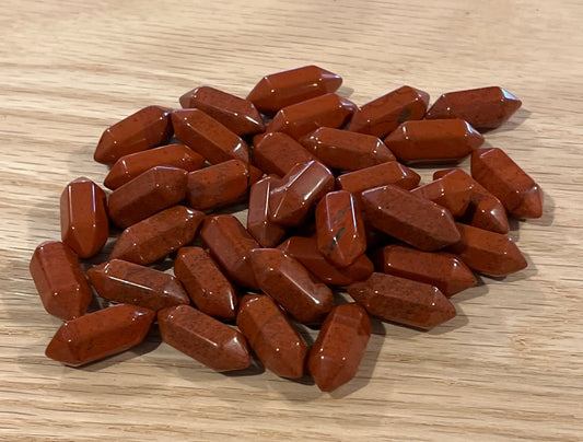 Red Jasper Double Terminated Crystal Point T-0018 (Approx. 3/4”) Shop Wholesale Crystals
