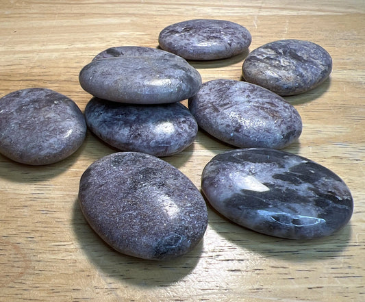 Lepidolite Palm Stone 1383 (Approx. 1 1/4 - 1 5-8”) Shop Wholesale Crystals