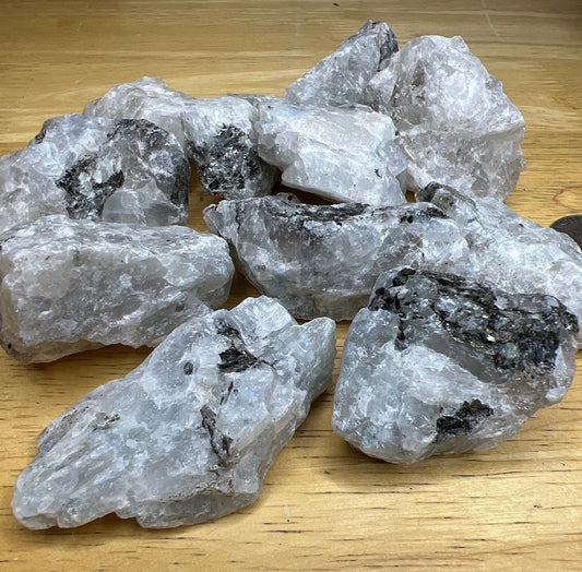 Rainbow Moonstone, Raw 0492 (Approx. 1 1/2”- 2”) Shop Wholesale Crystals