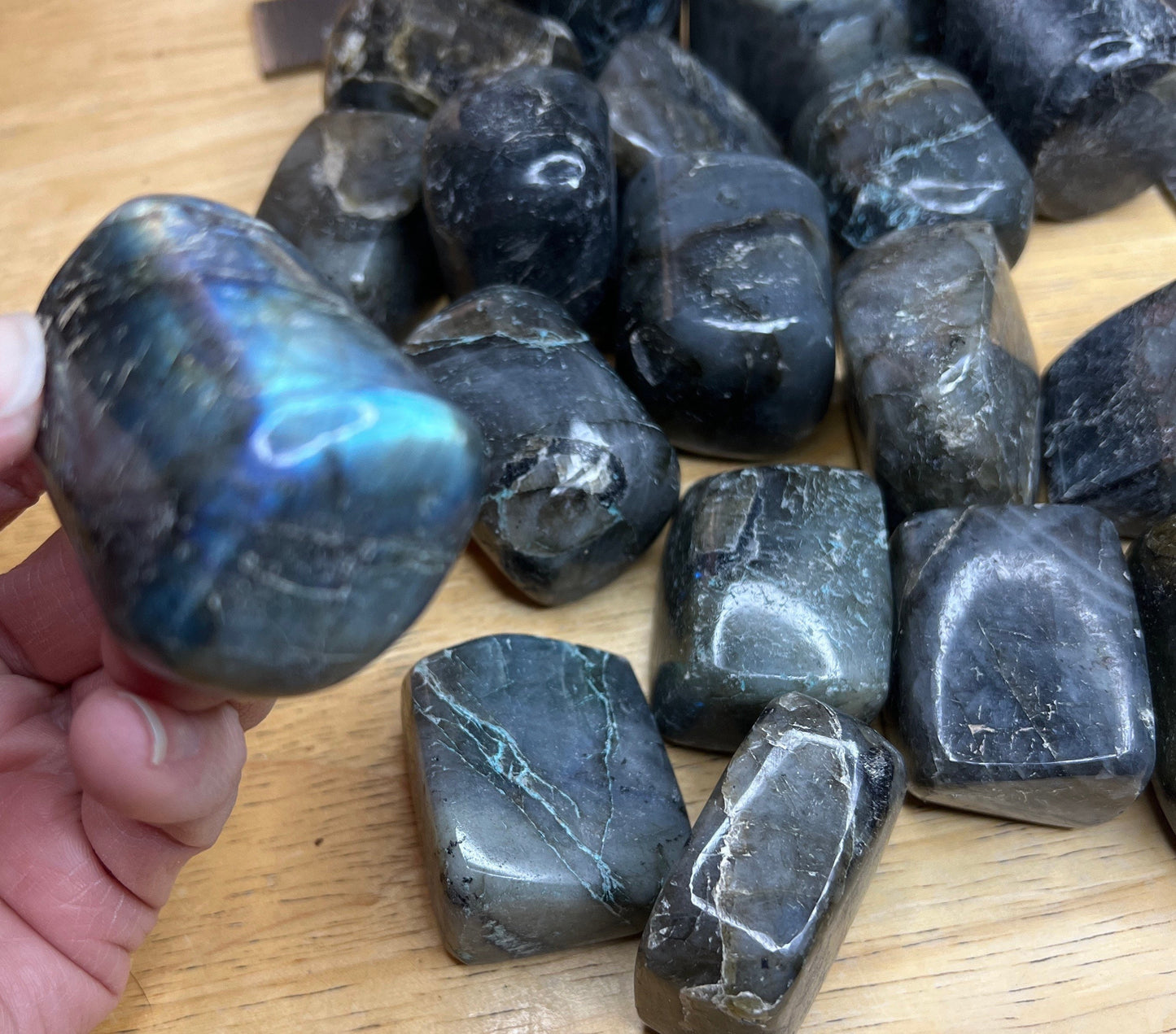 Labradorite Palm Stone (Approx 1 5/8”- 2 1/4”) 1576