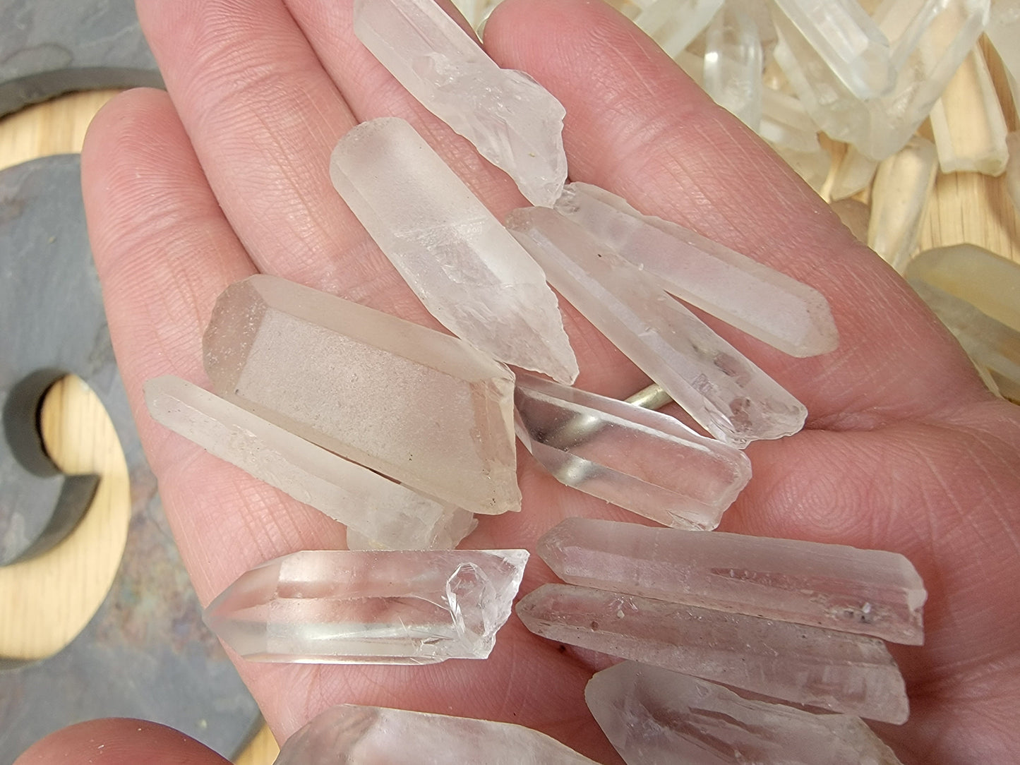 Quartz Crystal, (Approx. 7/8" - 1 1/4") 1280 One Natural Crystal, Quartz Rough, for Crystal Grid Making or Wire Wrapping