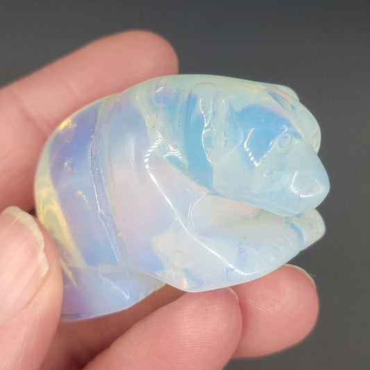 Opalite Carved Bear (Approx. 2") 0050