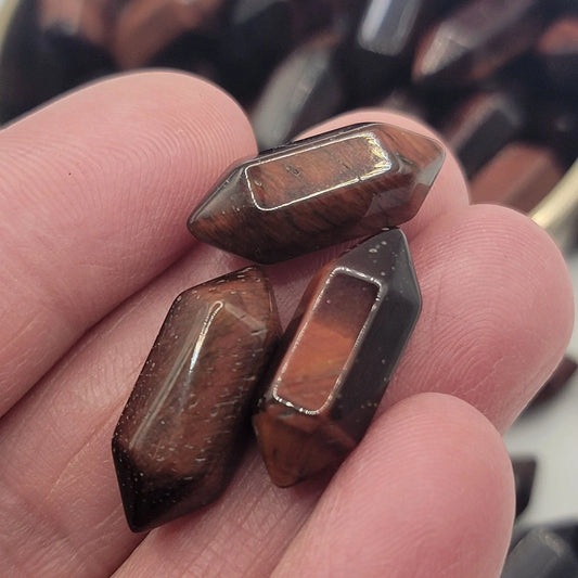 Red Tiger Eye Double Terminated Crystal Point T-0027 (Approx. 3/4") Shop Wholesale Crystals
