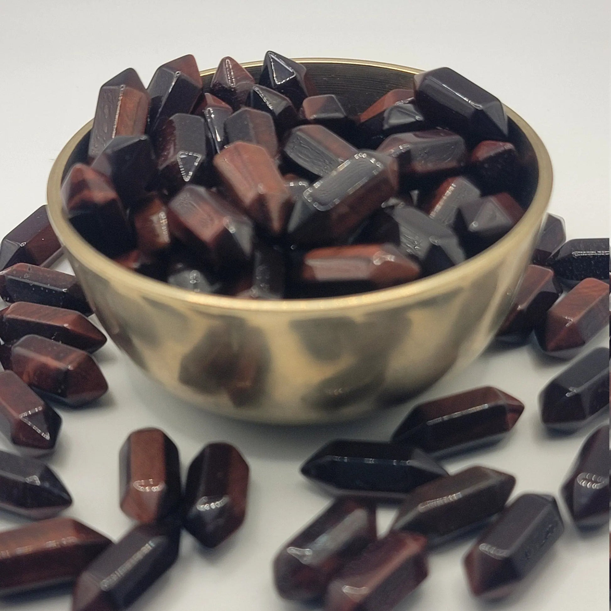 Red Tiger Eye Double Terminated Crystal Point T-0027 (Approx. 3/4") Shop Wholesale Crystals