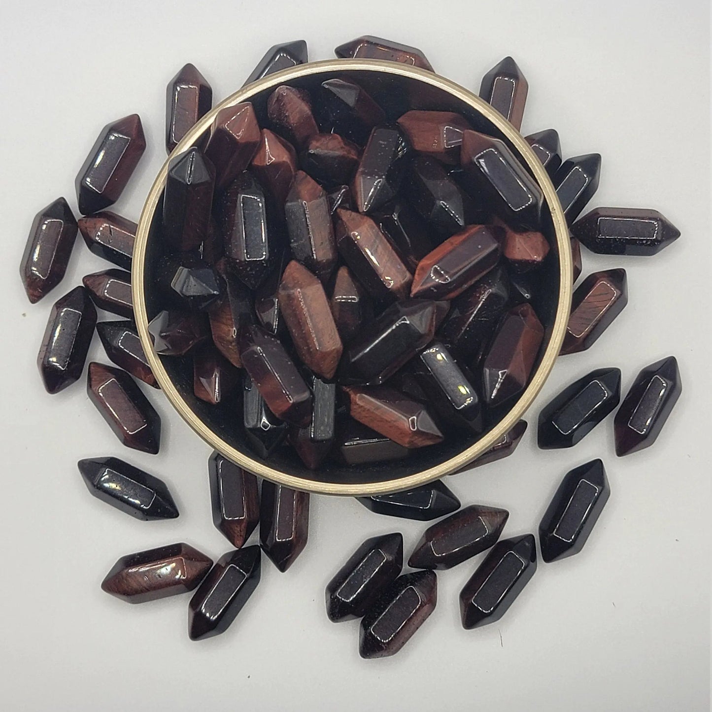 Red Tiger Eye Double Terminated Crystal Point T-0027 (Approx. 3/4") Shop Wholesale Crystals