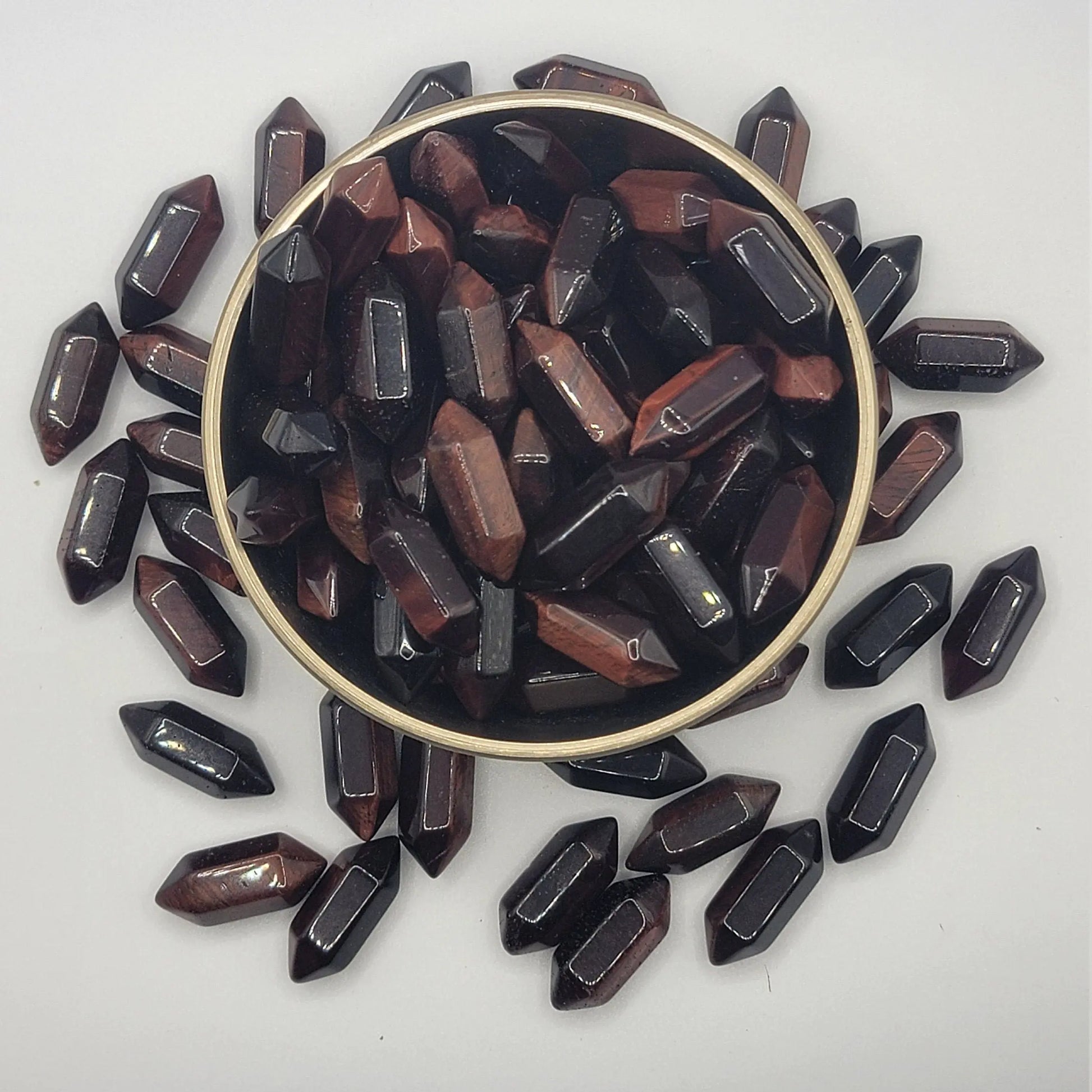 Red Tiger Eye Double Terminated Crystal Point T-0027 (Approx. 3/4") Shop Wholesale Crystals