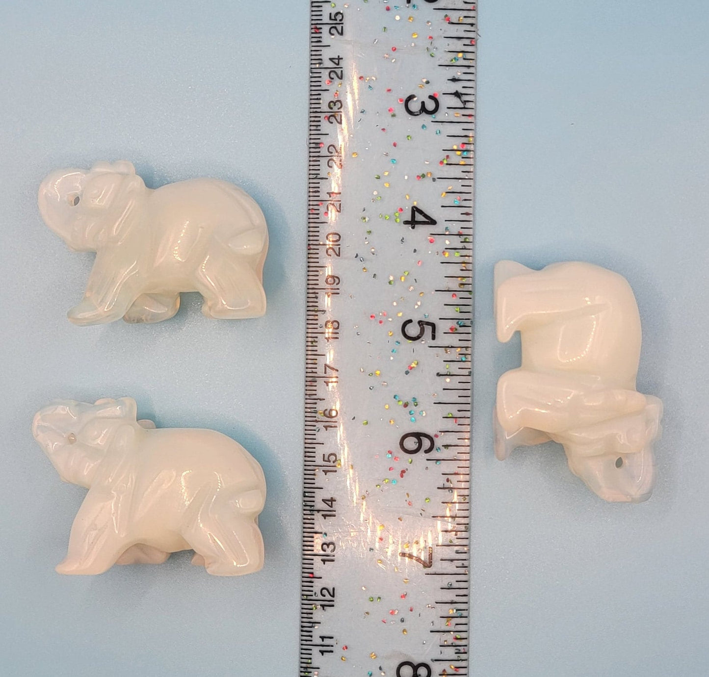 Opalite Carved Elephant (Approx. 2") 0079