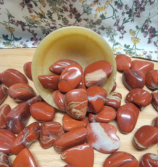 Red Jasper, Large, Polished Tumbled Stone (Approx. 1 1/2" - 2"), for Wire Wrapping or Crystal Grid Supply BIN-1385 Shop Wholesale Crystals