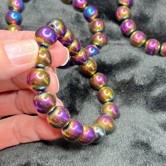 Rainbow Hematite Bracelet 12 mm 1205