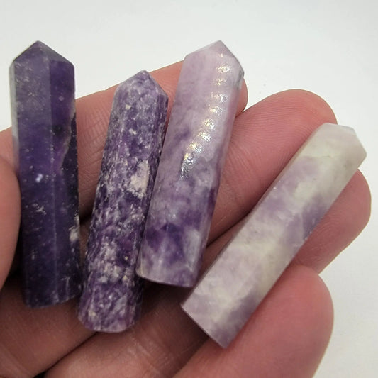 Lepidolite Obelisk, Small 0925 (Approx. 1 3/8” - 1 5/8") Shop Wholesale Crystals