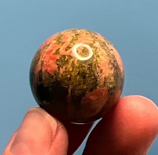 Unakite Jasper Sphere 0417 (Approx. 1”- 1 1/8”)