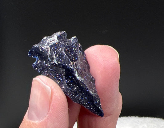 Blue Goldstone Knapped Arrowhead 1333 (Approx. 1 1/4" - 1 1/2”)