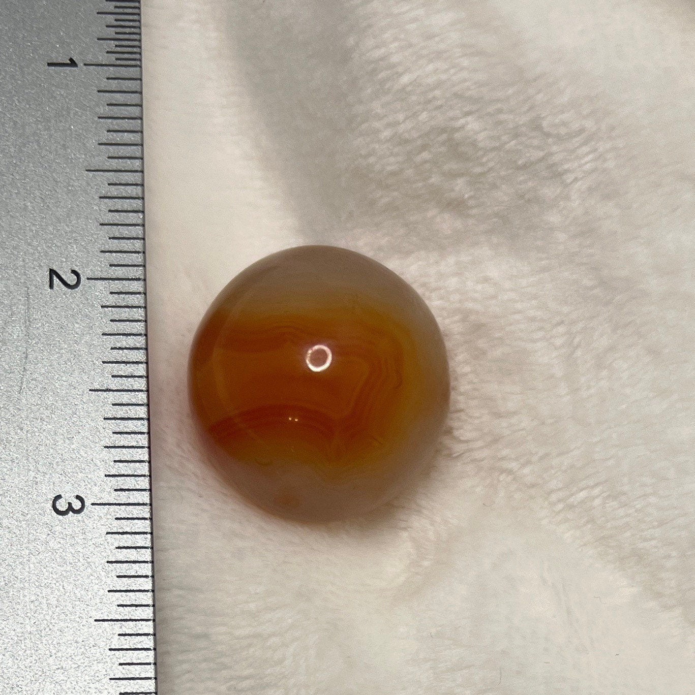 Carnelian Agate Sphere 0446 (Approx. 1”- 1 1/8”)