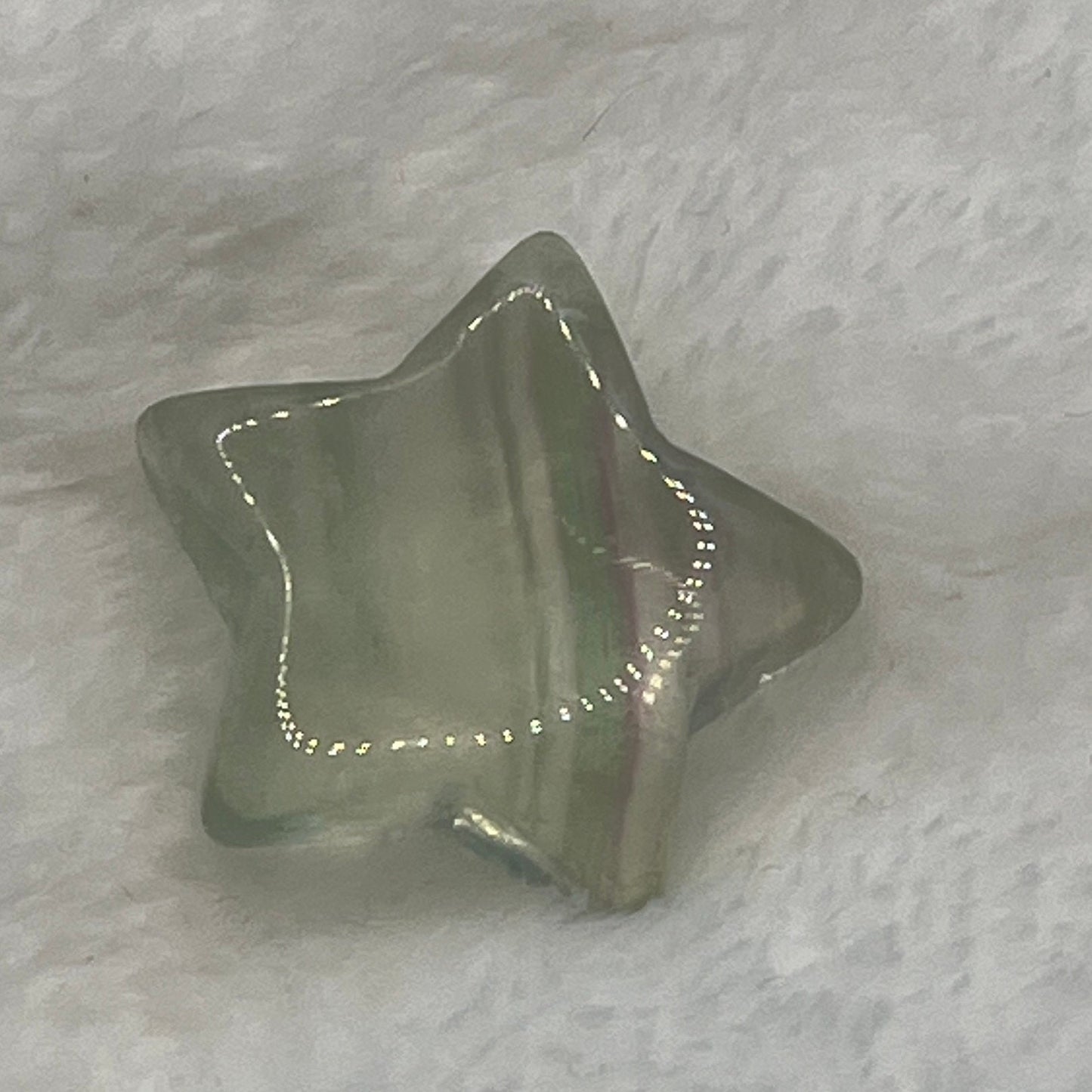 Green Fluorite Carved Star 0095