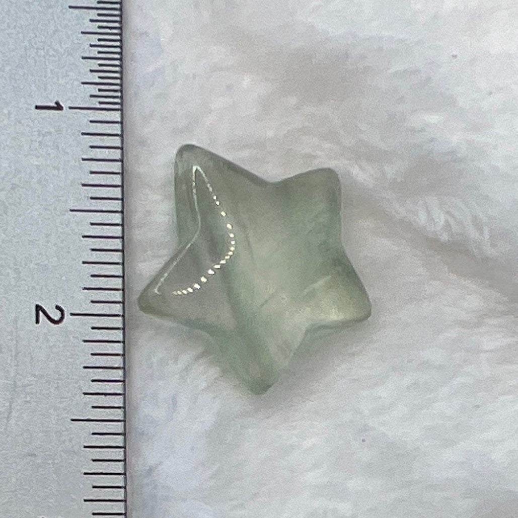 Green Fluorite Carved Star 0095