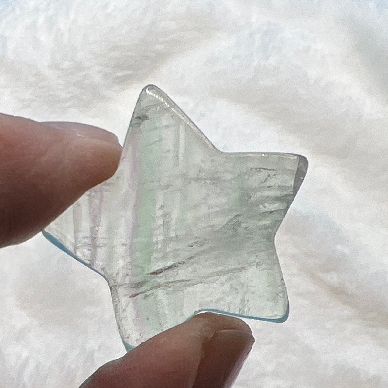 Green Fluorite Carved Star 0095