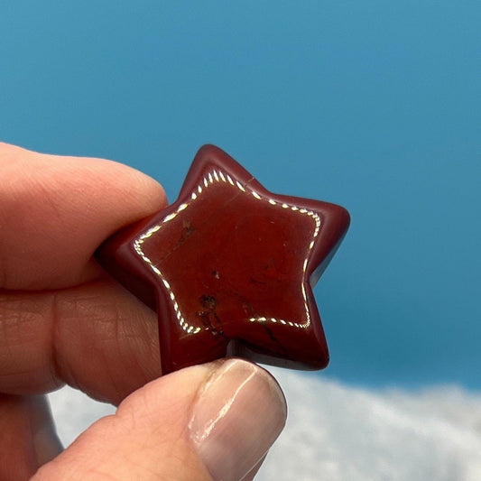 Red Jasper Star 0093 (Approx. 1 1/4”)