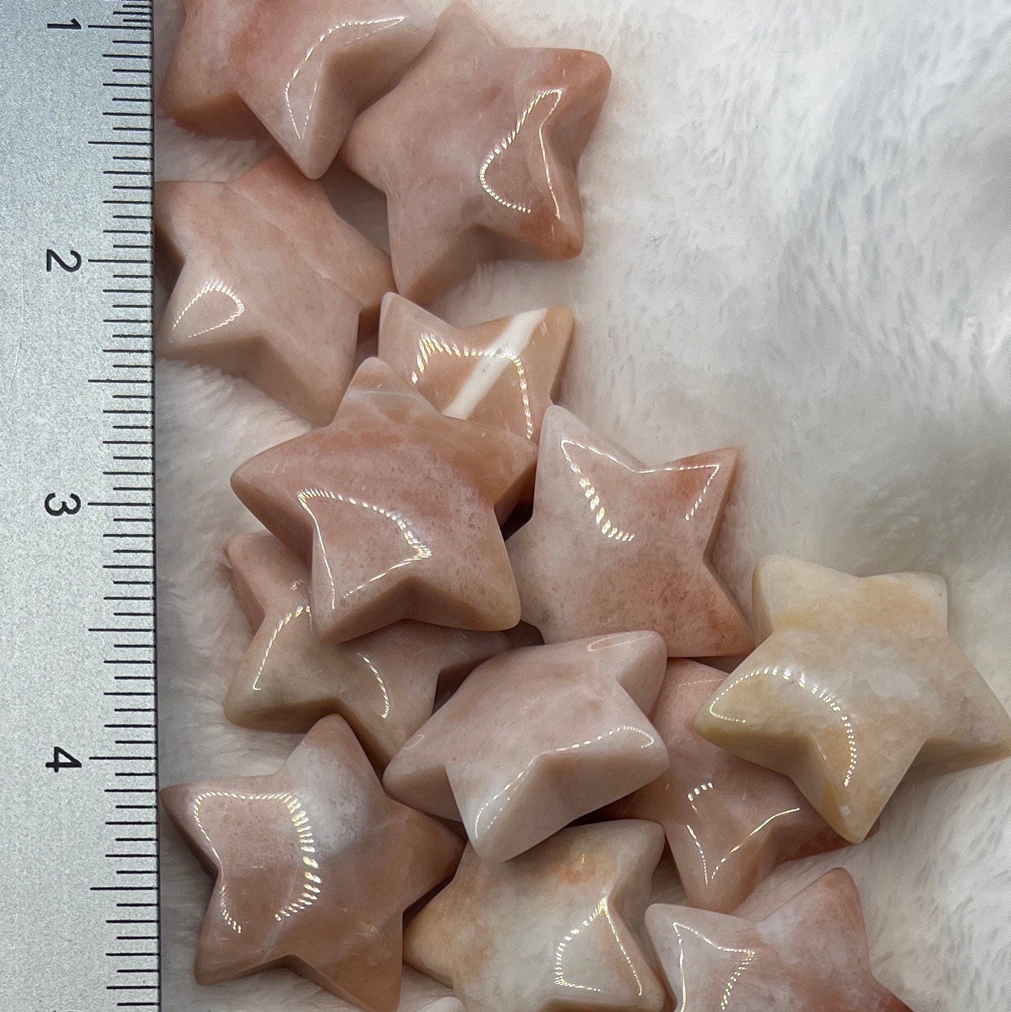 Pink Calcite Star 0089 Approx. 1 1/4”