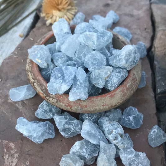 Natural Celestite, One stone, Very Small (1/2 to 3/4" long), Rough Healing Crystal, Raw Stone 0491