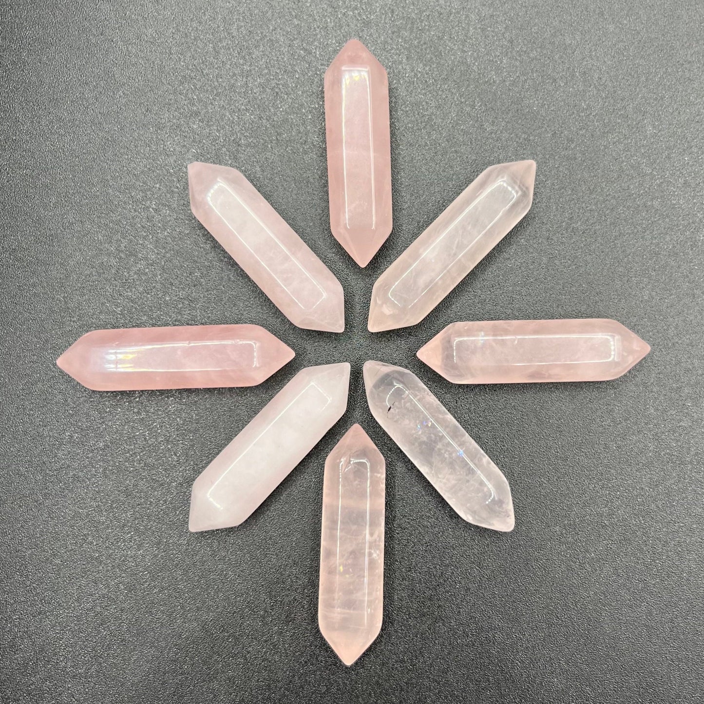 Rose Quartz Double Terminated, Double Point Crystal (Approx. 1 1/8”) 1646